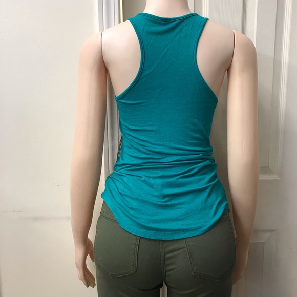 Turquoise sequin summertop - Picture 3 of 4